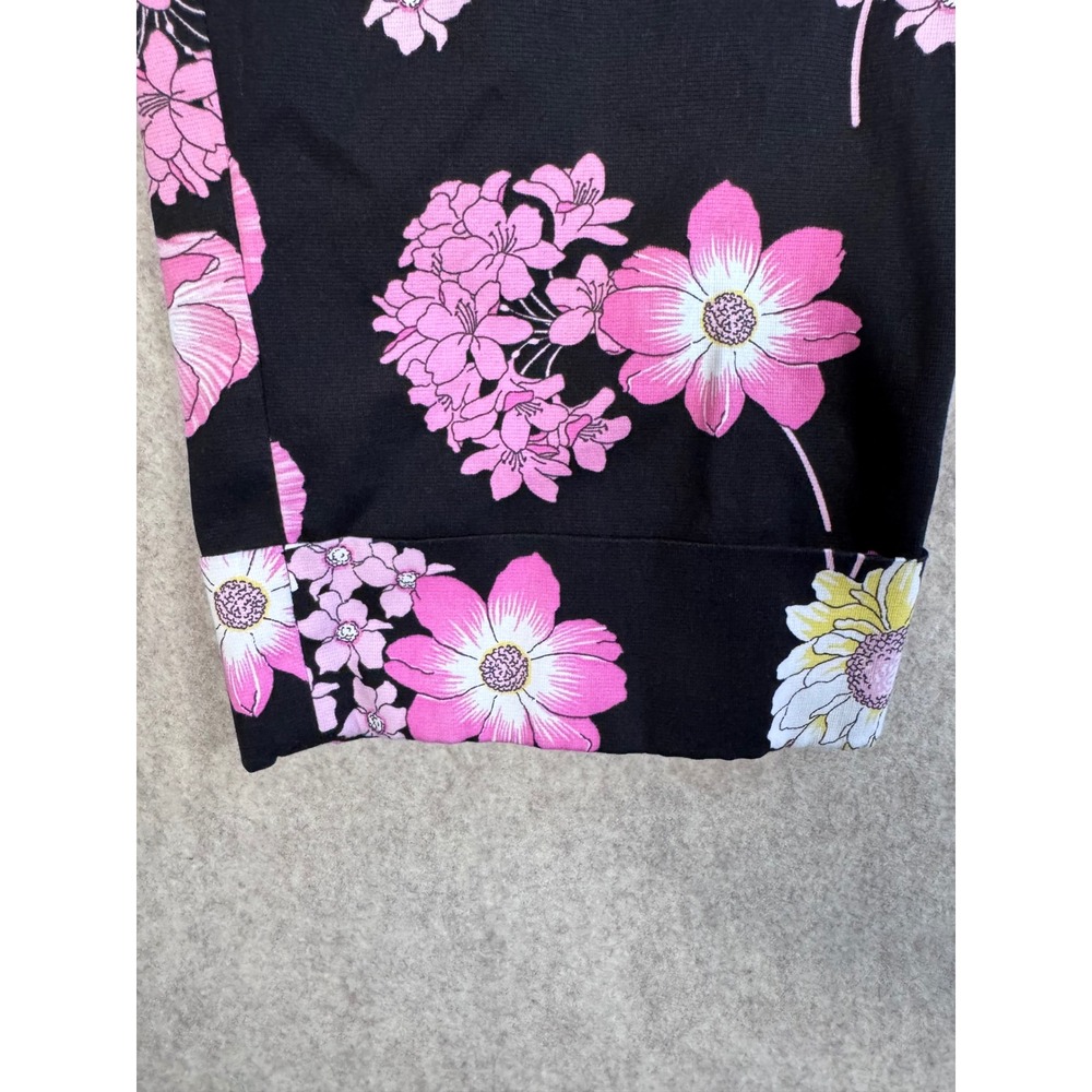 k112. Rafaella Chic Boho Floral Crop Pants Cotton Stretch Size 12 - Picture 2 of 4